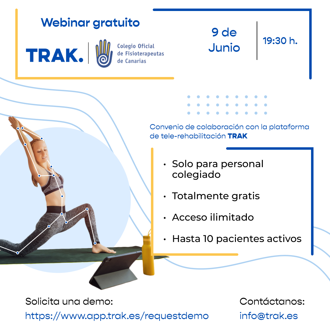 canarias webinar post Colegio de fisioterapeutas de canarias y TRAK